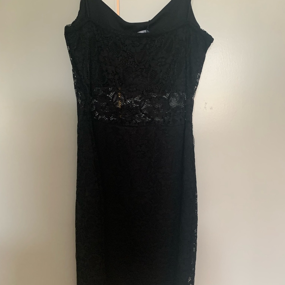 Black lace dress mini